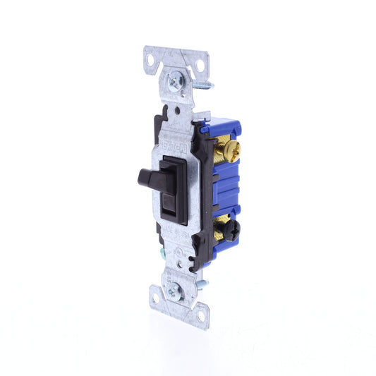 Eaton Brown Residential Toggle Light Switch 3-Way 15A 120V Bulk 1303-7B