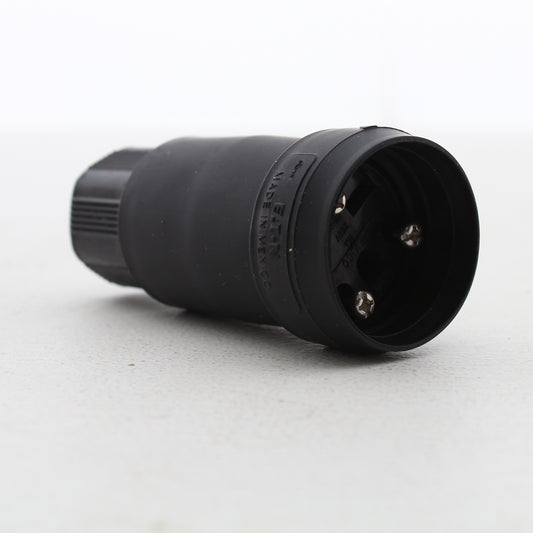 Eaton Watertight Nema 6-15 Black Straight Blade Connector 2P 15A 250V 15W49BK