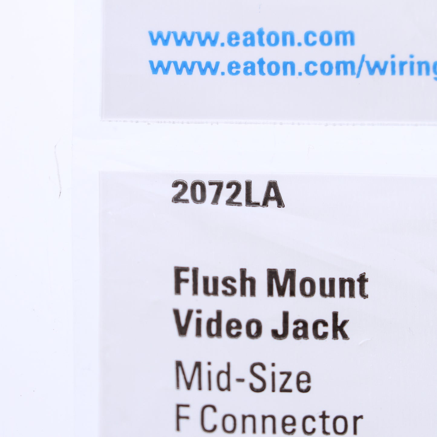 Eaton 1G Light Almond Coaxial Cable Mid-size Wallplate Video Jack F-Type 2072LA