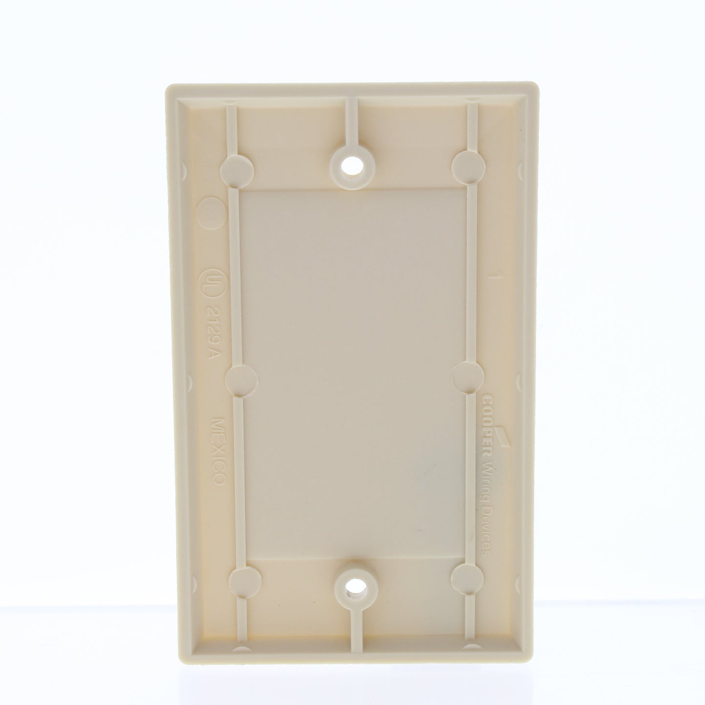 Eaton 2129V Ivory 1-Gang Blank Plastic Standard Wallplate Cover Box Mount 25pcs