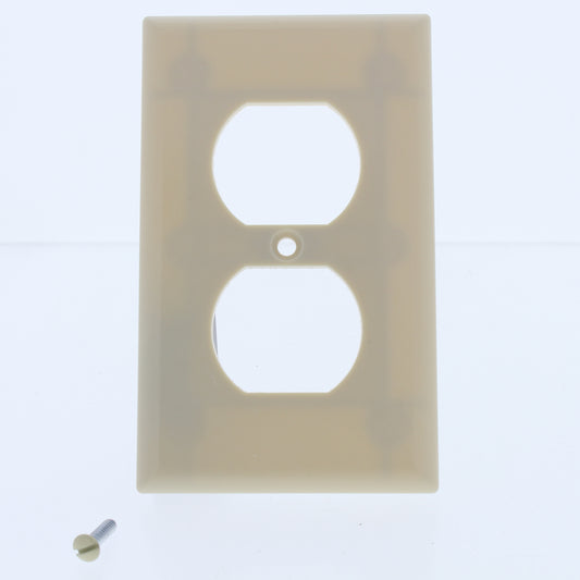 Eaton 2132V Ivory 1-Gang 1 - Duplex Plastic Standard Size Wallplate Cover 10pcs