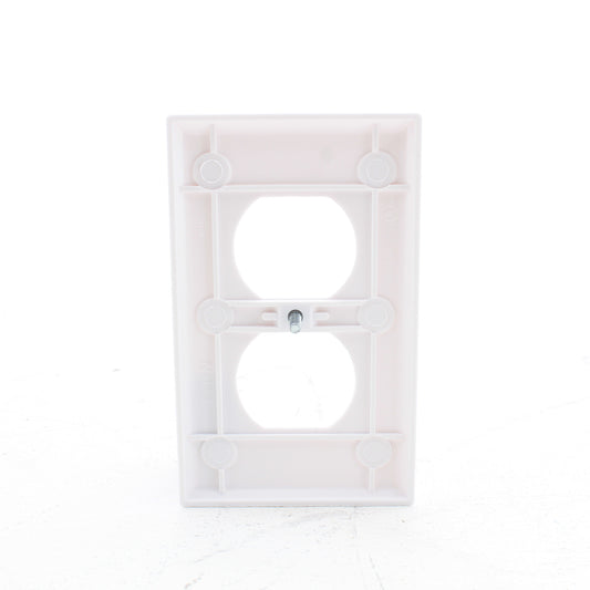 Eaton 1-Gang White Duplex Outlet Receptacle Cover Plastic Wallplate 2132W