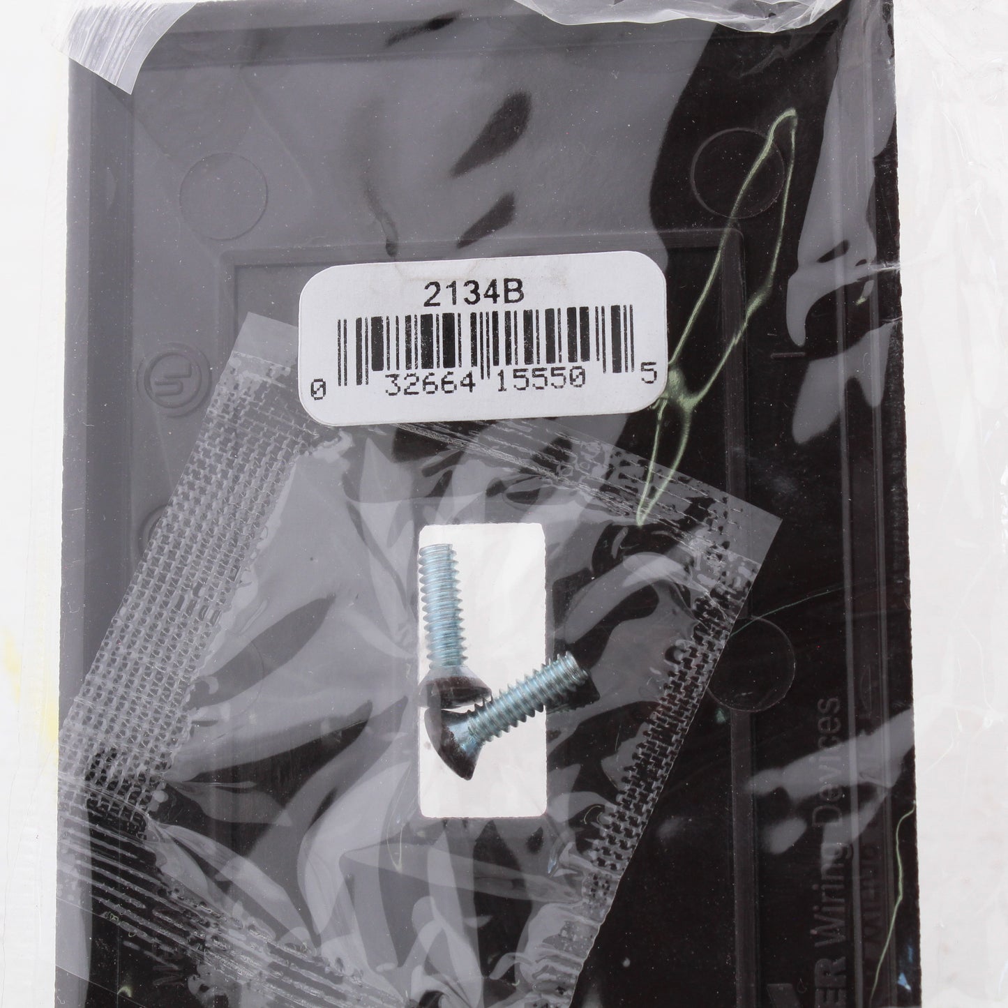 Eaton 2134B Brown 1-Gang Toggle Switch Plastic Standard Wallplate Cover Plate