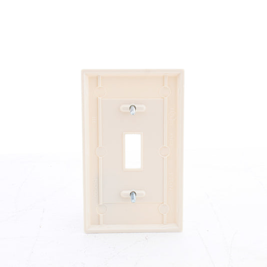 Eaton 2134LA Light Almond 1-Gang Toggle Switch Plastic Standard Wallplate Cover