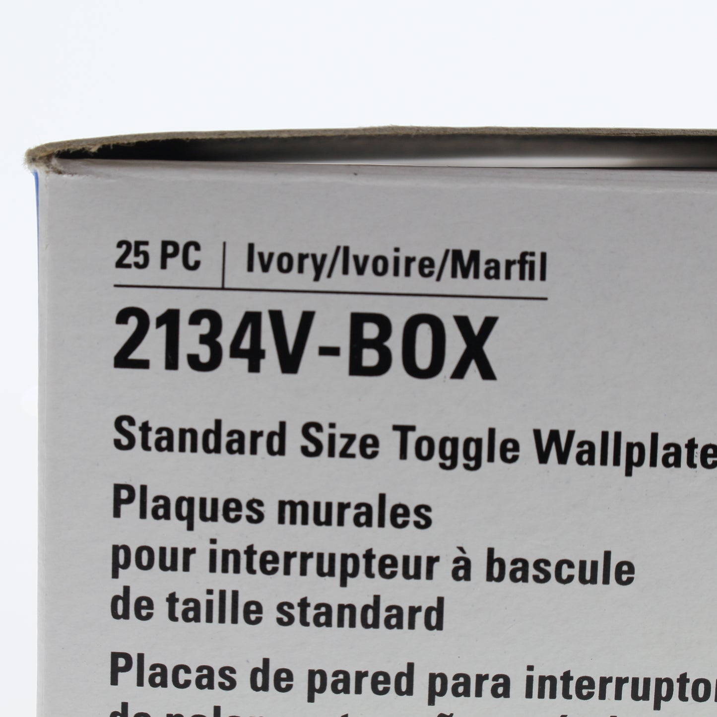 Eaton 2134V Ivory 1-Gang Toggle Switch Plastic Standard Wallplate Covers 25-pack