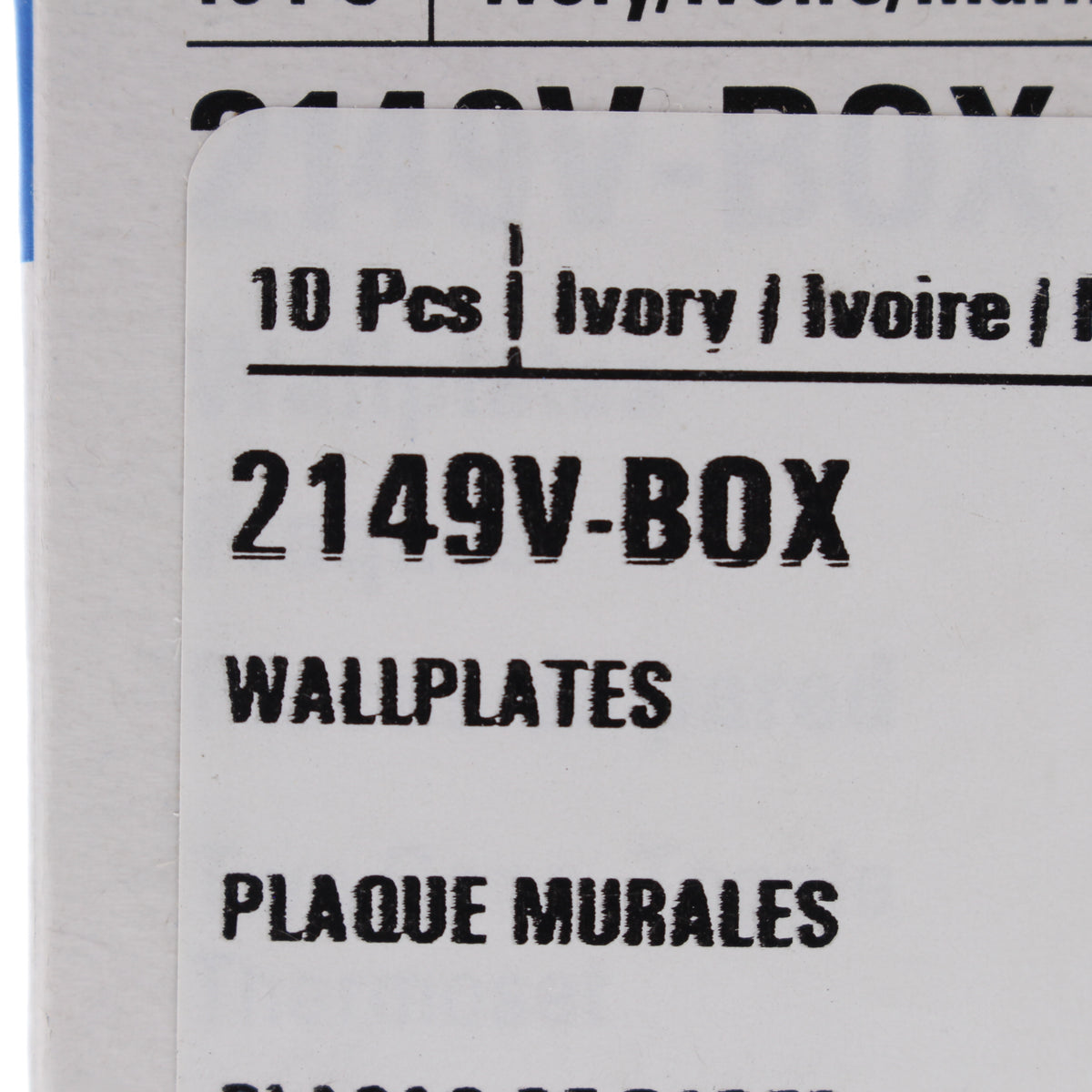 Eaton 2149V Ivory 2-Gang Toggle Switch Plastic Oversize Wallplate Covers 10-pack