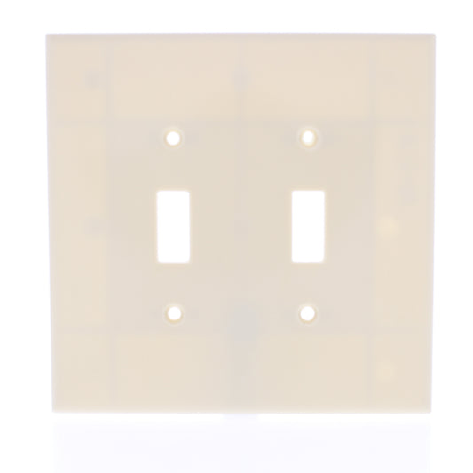 Eaton 2149V Ivory 2-Gang Toggle Switch Plastic Oversize Wallplate Cover Plate