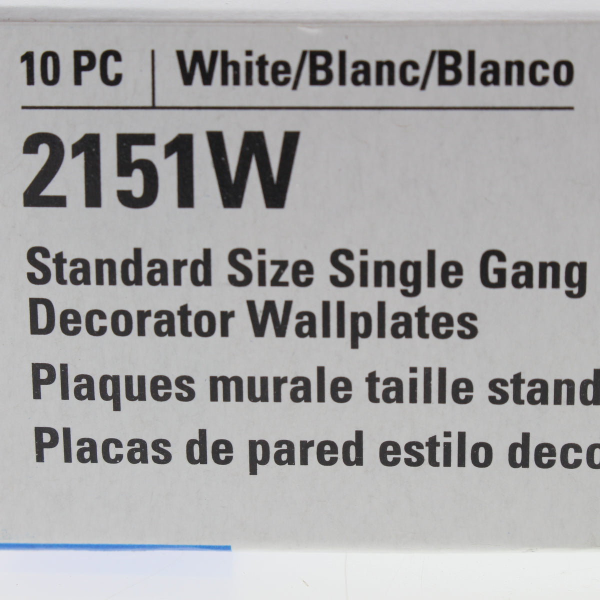 Eaton 2151W White 1-Gang Decorator GFCI Plastic Standard Wallplate Cover 10-pack
