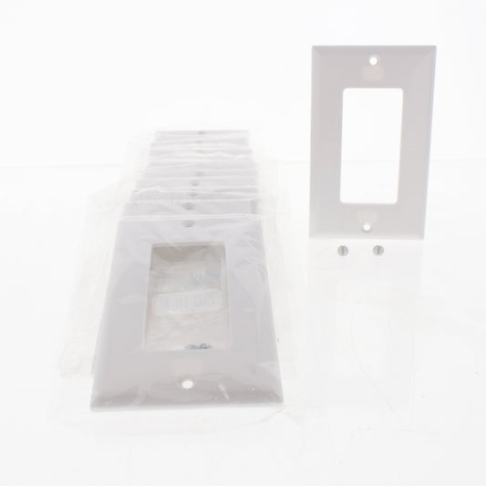 Eaton 2151W White 1-Gang Decorator GFCI Plastic Standard Wallplate Cover 10-pack