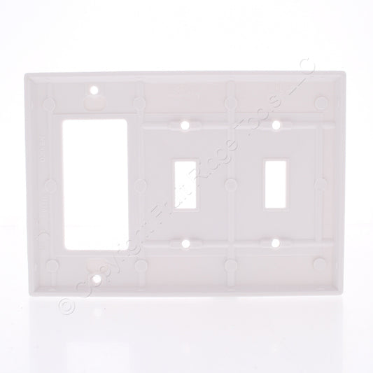 Eaton 2173W White Toggle Switch Cover Decorator GFCI GFI Thermoset Wallplate