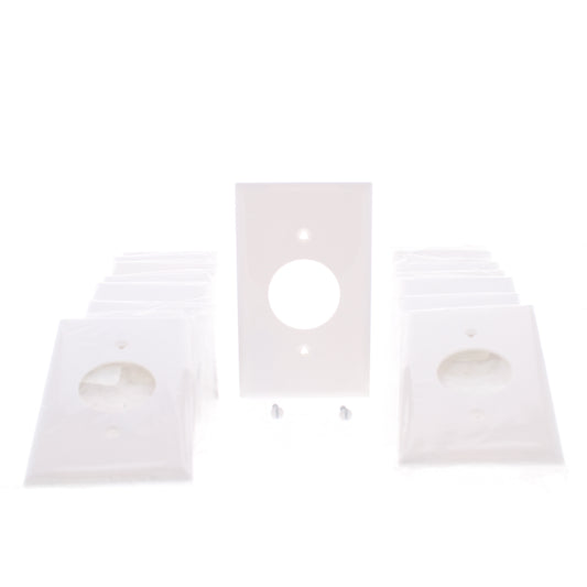 Eaton 5131W White 1-Gang Single 1.406" Receptacle Nylon Wallplate Covers 15-Pack