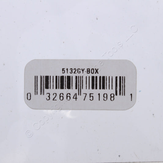 Eaton 5132GY Gray 1-Gang Duplex Outlet Unbreakable Nylon Standard Size Wallplate