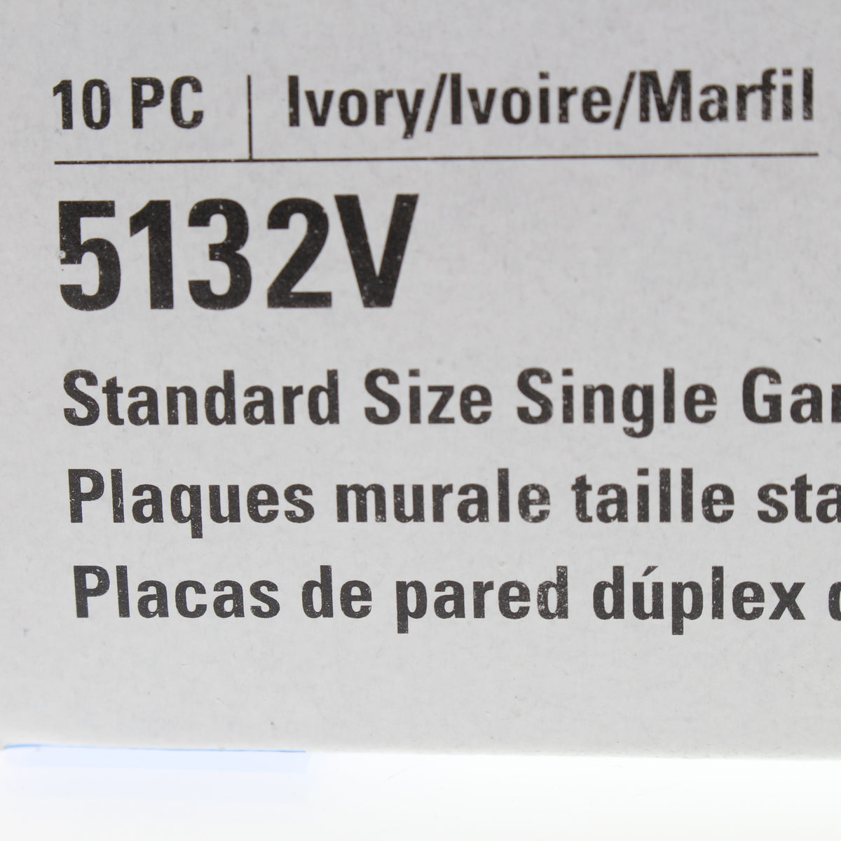 Eaton 5132V Ivory 1-Gang Duplex Unbreakable Nylon Standard Wallplate Cover 10pcs