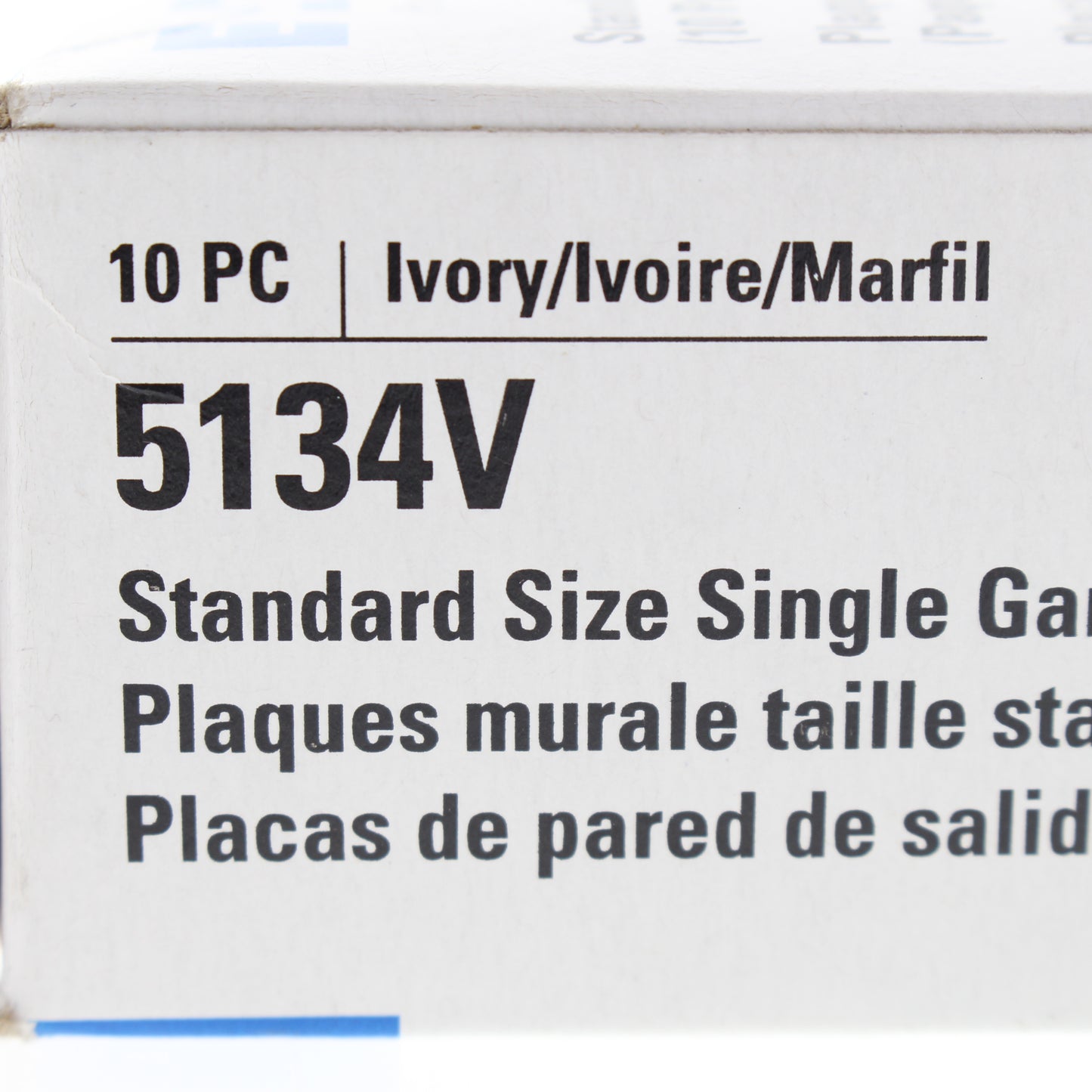 Eaton 5134V Ivory 1-Gang Toggle Unbreakable Nylon Standard Wallplate Cover 10pcs