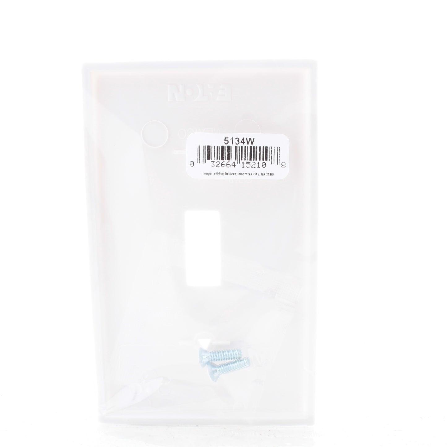 Eaton 5134W White 1-Gang Toggle Switch Unbreakable Nylon Standard Size Wallplate