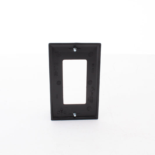 Eaton 5151BK Black 1-Gang Decorator Unbreakable Nylon Standard Wallplate Cover