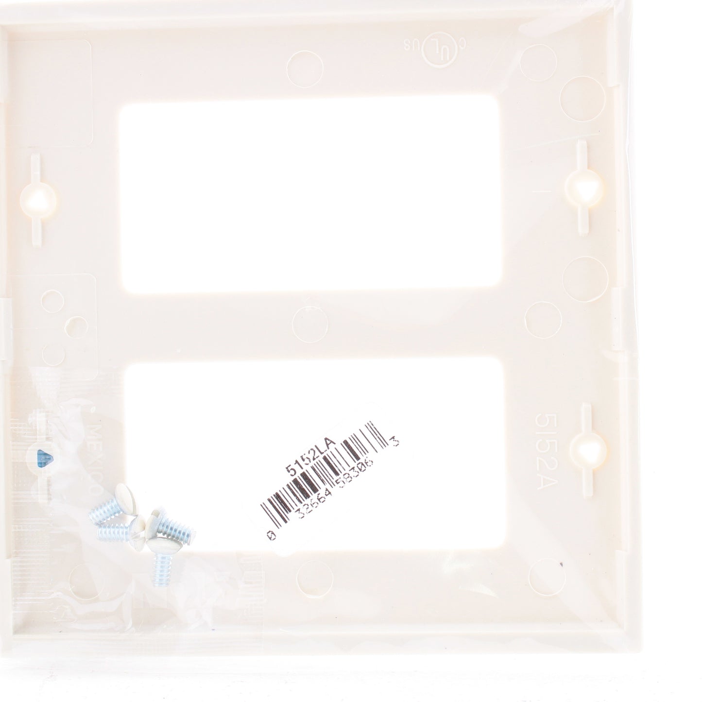 Eaton 5152LA Light Almond 2-Gang Decorator GFI Unbreakable Nylon Wallplate Cover