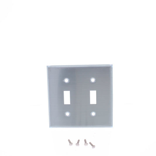 10 Eaton Non-Magnetic Stainless Steel 2Gang Toggle Switch Cover Wallplates 93072