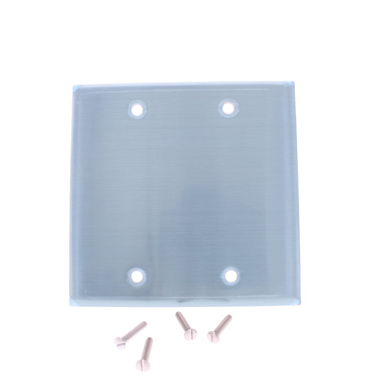 Eaton 93152 Stainless Steel 2-Gang Non-Magnetic Blank Cover Wallplates 10-Pack