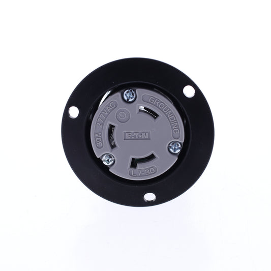 Eaton Gray Twist Turn Locking Flanged Outlet Nema L7-30R 30A 277V AHCL730FO