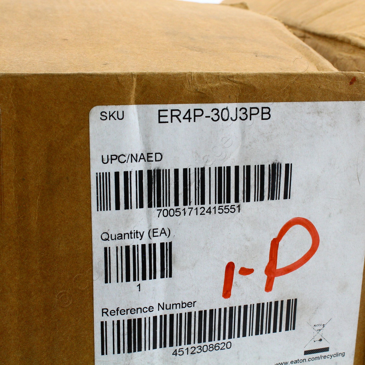 Eaton ER4 Industrial Rotary Fused Disconnect Switch 30A 600V Type J ER4P-30J3PB