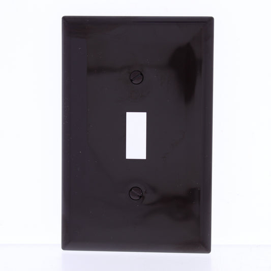 Eaton PJ1B Brown 1-Gang Toggle Switch Unbreakable Mid-Size Wallplate Nylon Cover