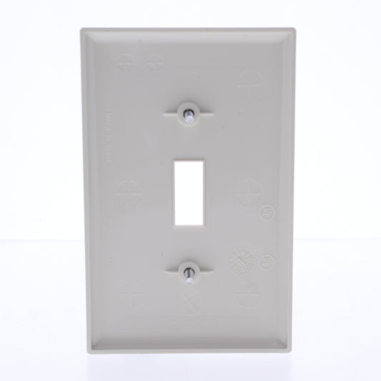 Eaton PJ1LA Lt Almond 1-Gang Toggle Unbreakable Nylon Mid-Size Wallplate Cover