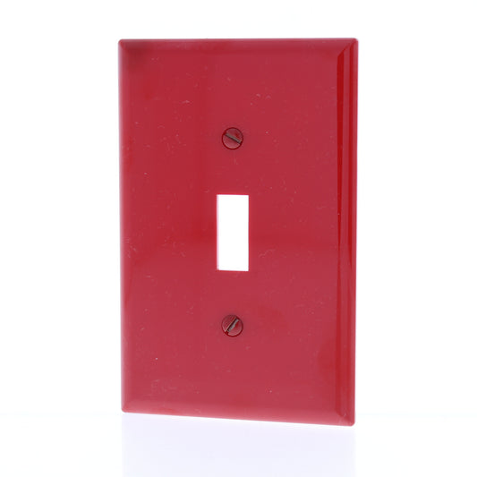 Eaton PJ1RD Red 1-Gang Toggle Thermoplastic Unbreakable Mid-Size Wallplate Cover