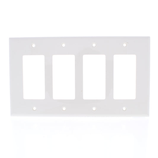 Eaton PJ264LA Light Almond 4-Gang Decorator GFCI Nylon Mid-Size Wallplate Cover