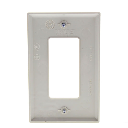 Eaton PJ26LA Light Almond 1-Gang Decorator GFCI Nylon Mid-Size Wallplate Cover