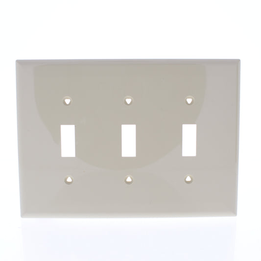 Eaton PJ3V Ivory 3-Gang Toggle Switch Unbreakable Mid-Size Wallplate Nylon Cover