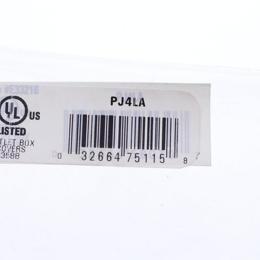 Eaton PJ4LA Lt Almond 4-Gang Toggle Unbreakable Nylon Mid-Size Wallplate Cover