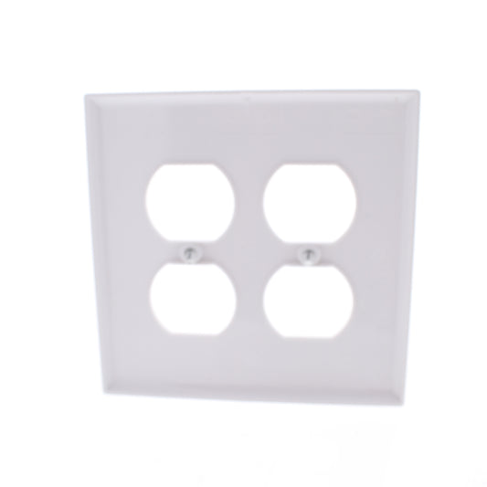 Eaton PJ82W White 2-Gang Duplex Outlet Unbreakable Mid-Size Wallplates 20pcs