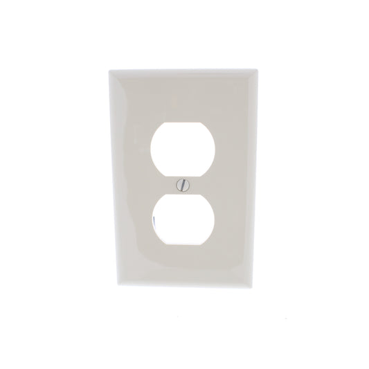 Eaton PJ8V Ivory 1-Gang Duplex Unbreakable Nylon Mid-Size Wallplate Cover 25pcs