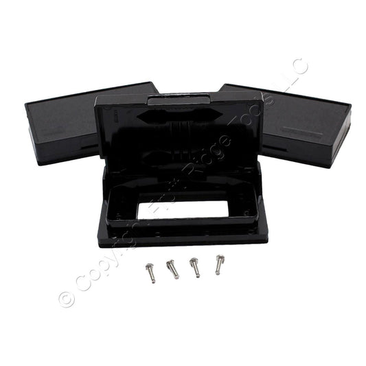 3pcs Eaton Black Weather Resistant Horizontal Decorator Self-Closing Cover S3966