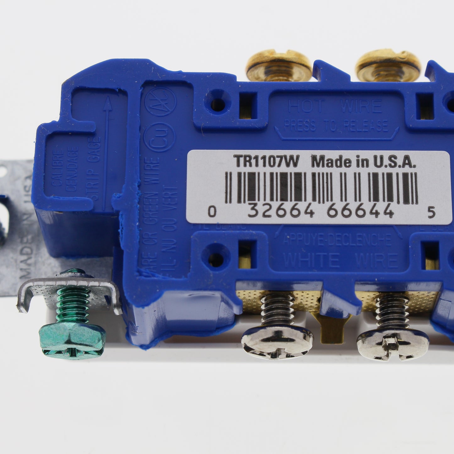 Eaton White Tamper Resistant Duplex Receptacle Outlet 5-15R 15A Bulk TR1107W