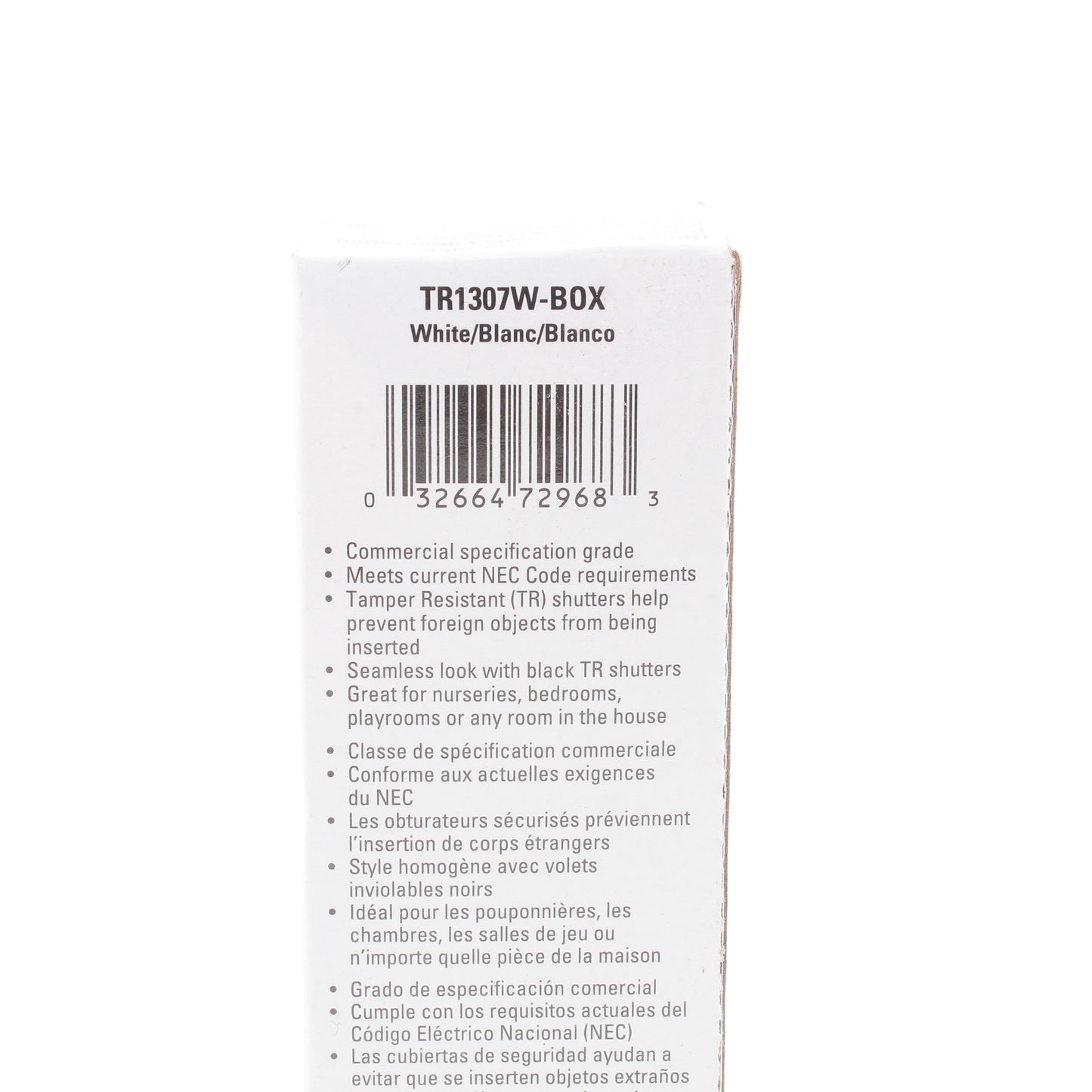 Eaton White Tamper Resistant Duplex Receptacle Outlet Nema 5-20R 20A TR1307W