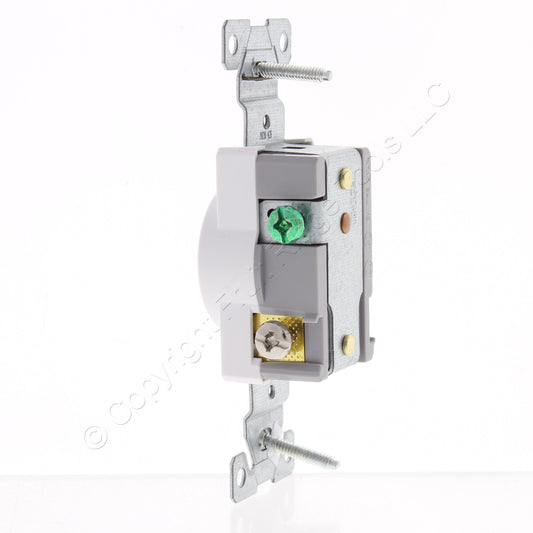 Eaton White Tamper Resistant Commercial Single Outlet Receptacle 20A TR1877W