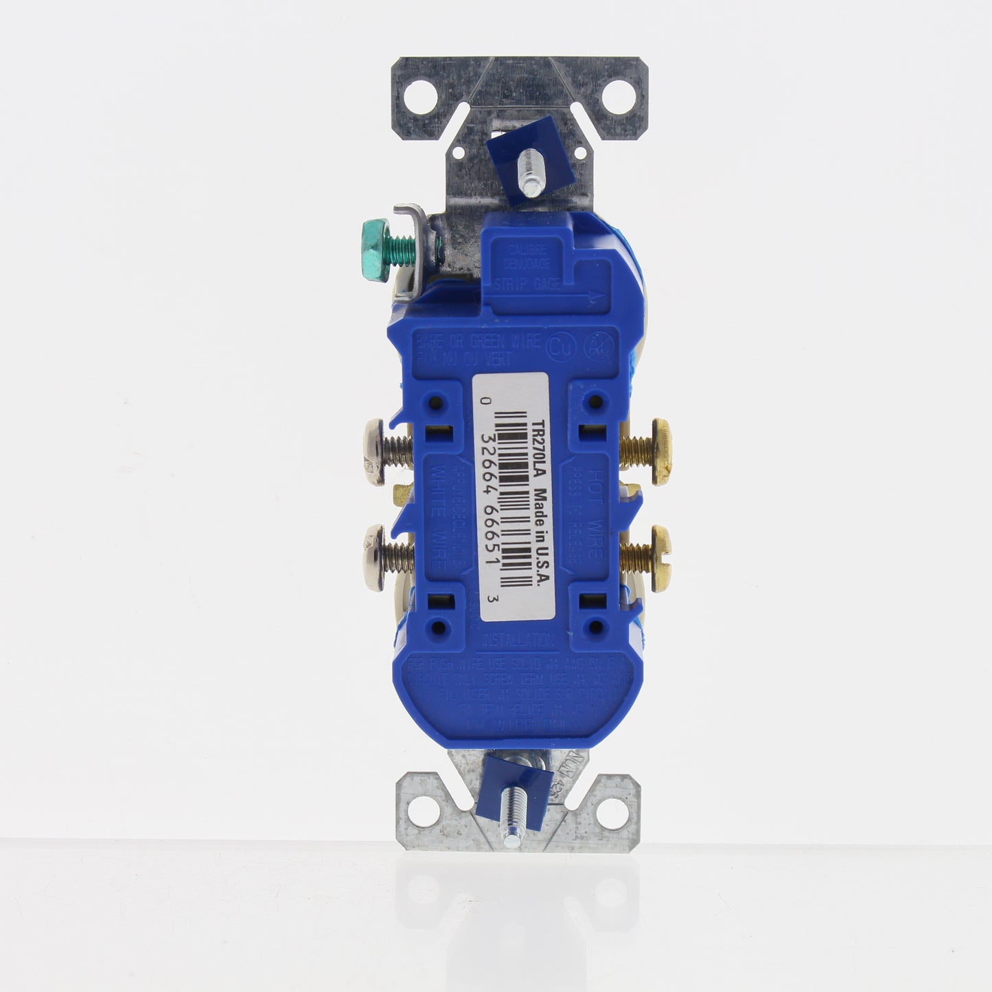 Eaton Lt Almond Tamper Resistant Duplex Receptacle Nema 5-15R 15A Bulk TR270LA