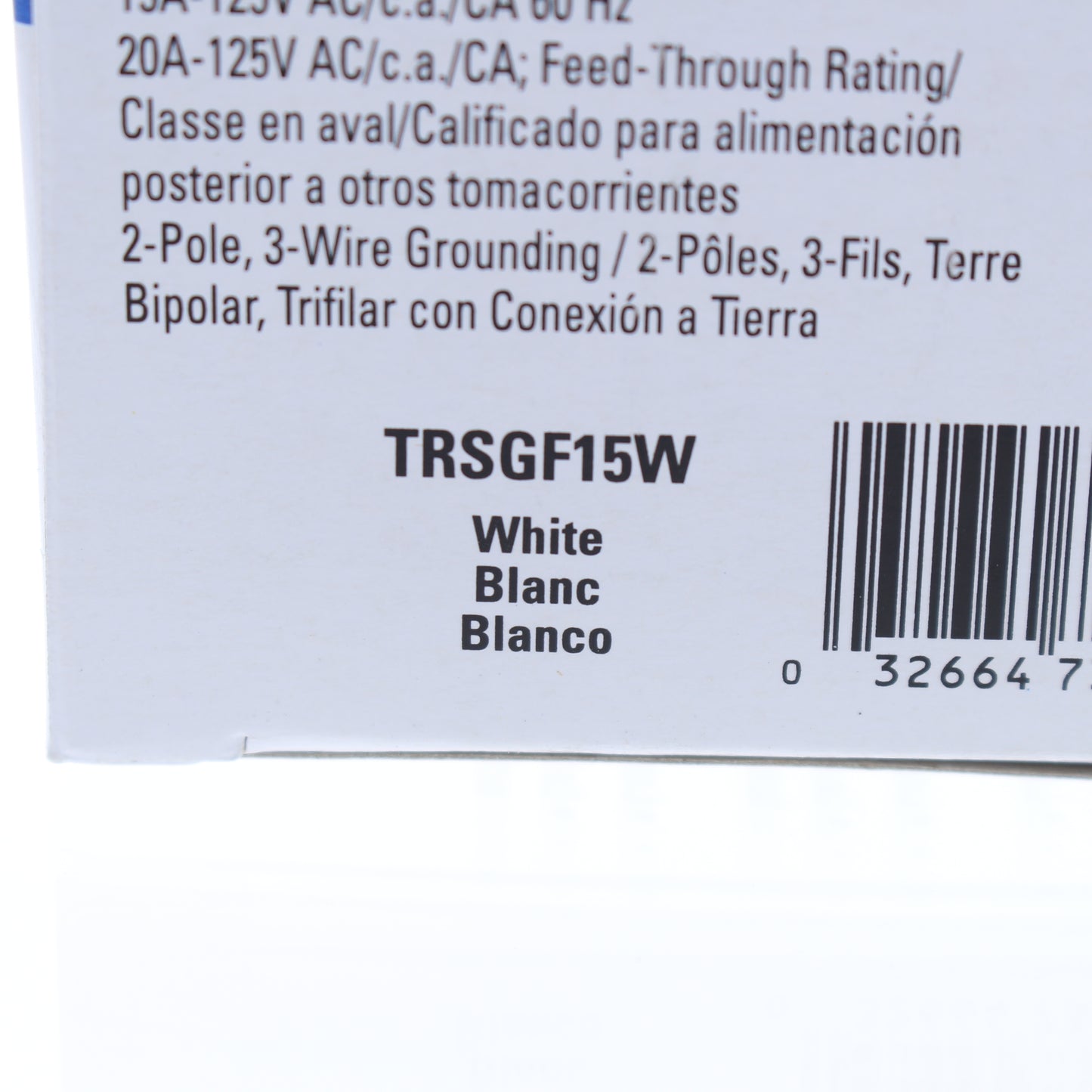 Eaton TRSGF15W White 5-15R GFCI Self-Test Tamper Resistant Outlet Receptacle 15A
