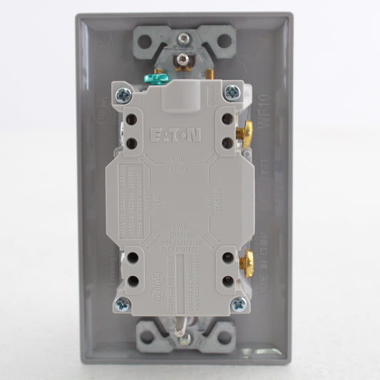Eaton TRSGF20GY Gray Tamper Resistant GFCI Receptacle Outlet 20A 5-20R Self-Test