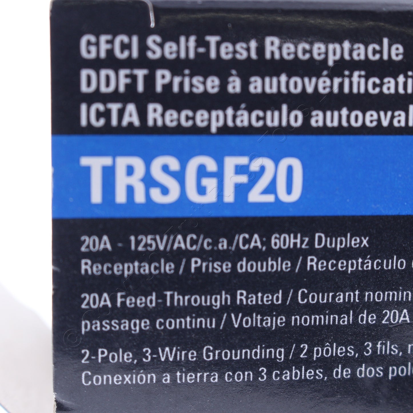 Eaton TRSGF20W White GFCI Tamper Resistant Self-Test 20A Outlet Receptacle 5-20R