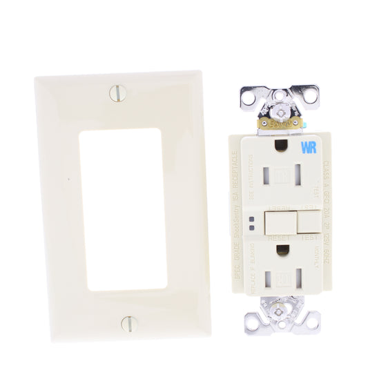 10 Eaton Ivory Tamper/Weather Resistant Gfci Outlet Receptacles 15A TWRSGF15V