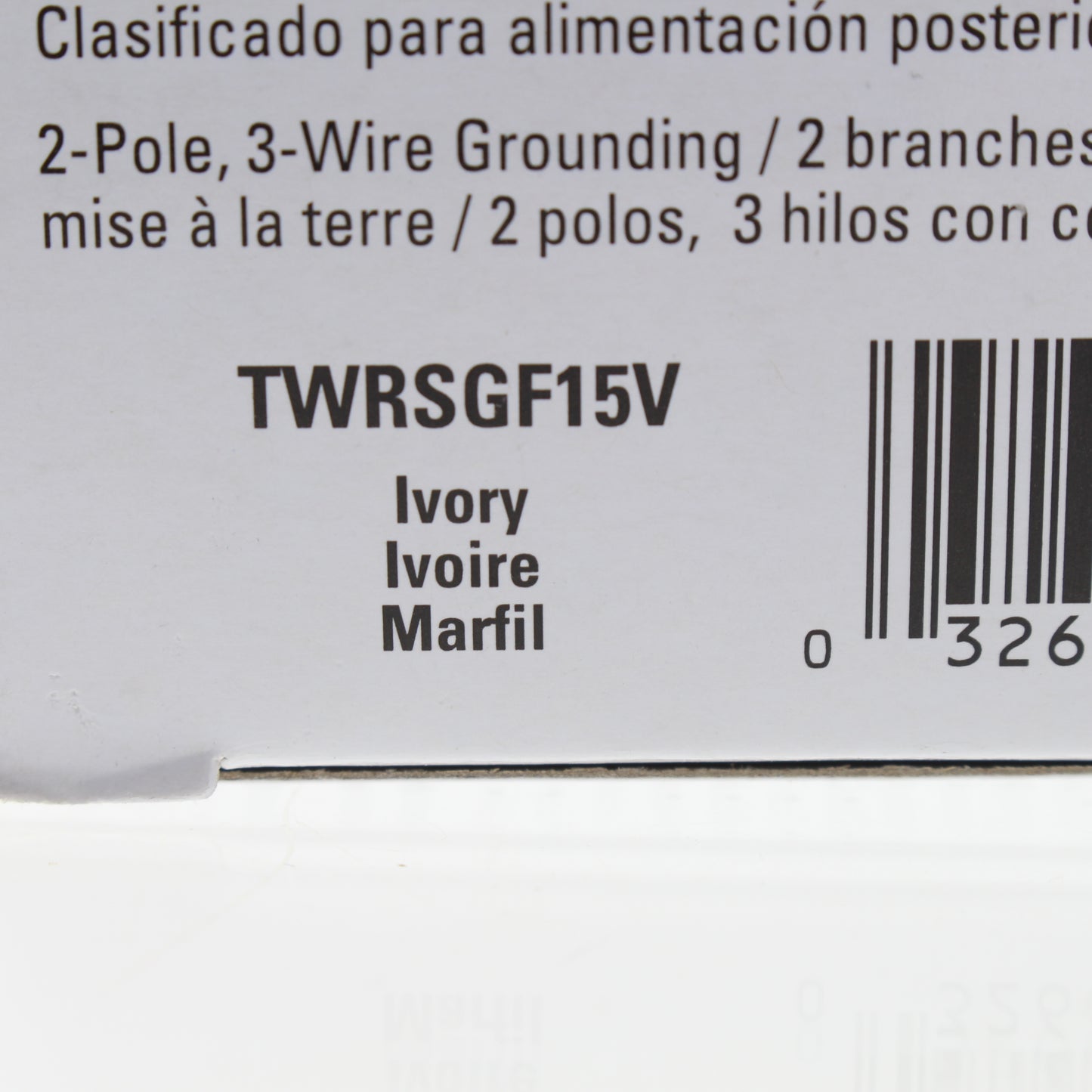 Eaton Ivory Tamper/Weather Resistant GFCI Outlet Receptacle 15A TWRSGF15V