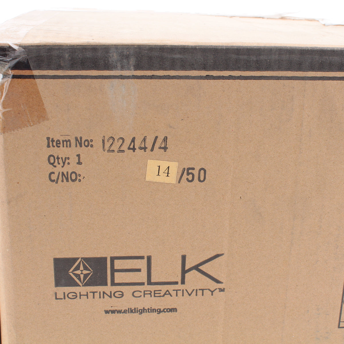 Elk 12244/4 Blemished Crisanta 4LT Semi Flush Mount Weathered Zinc Clear Crystal