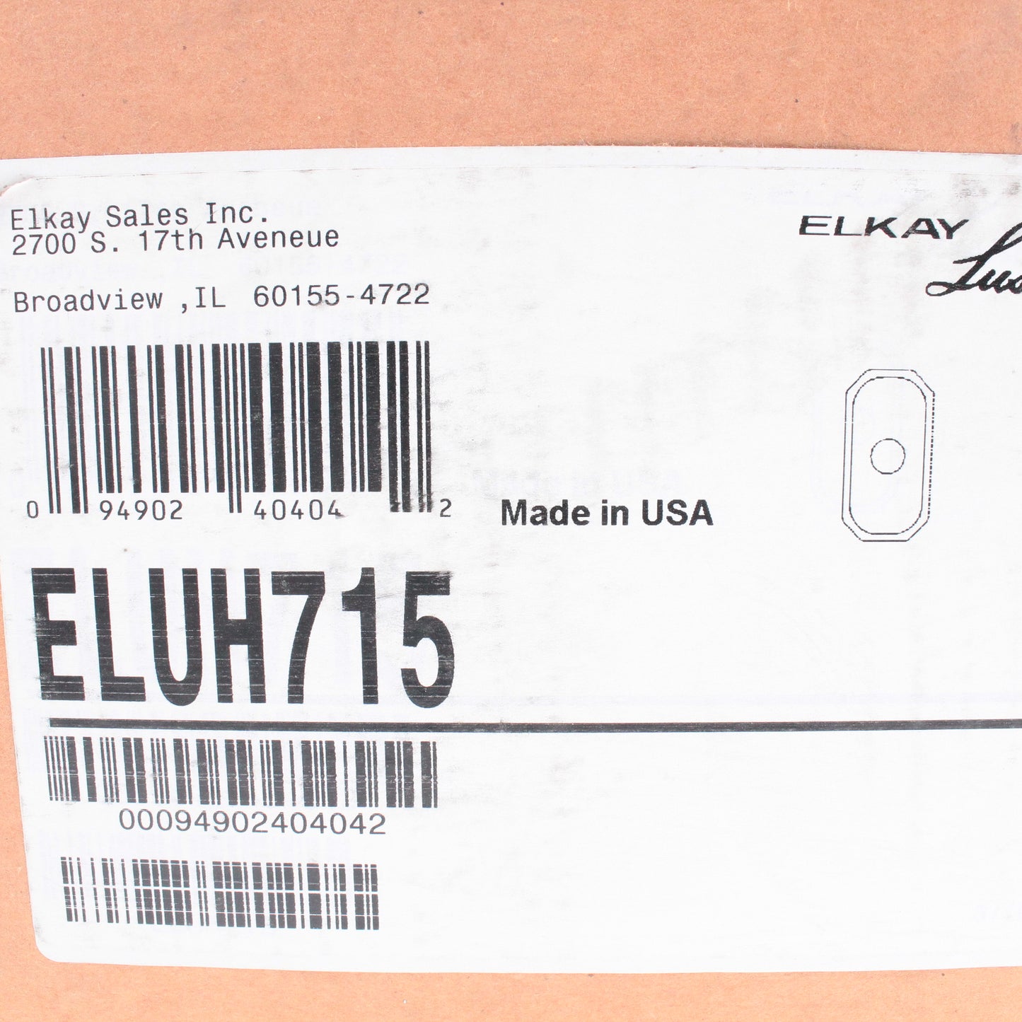 Elkay ELUH715 Harmony 18-1/4" x 10" Single Basin Undermount Stainless Steel Sink