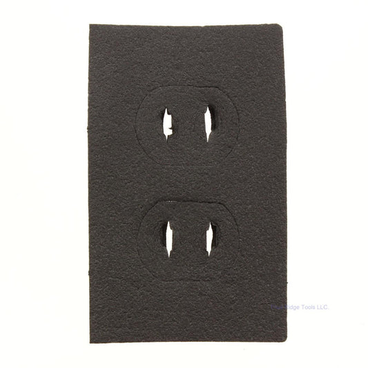 Energy #101 Black 1-Gang Savers Receptacle Wall Box Insulator 8-Pack