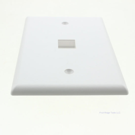 Eaton White Mid Size Flush 110 Style 1-Port Thermoplastic Wallplate 5510W-MSP