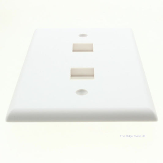 Eaton 5520W-MSP White 1-Gang Mid-Size 2-Port Nylon Unbreakable Wallplate Cover
