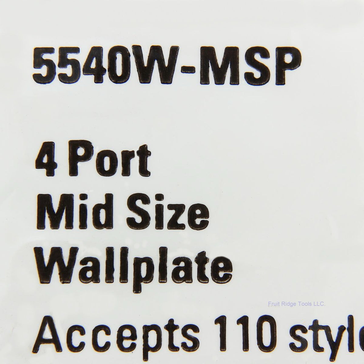 Eaton 5540W-MSP White 1-Gang 4-Port Unbreakable Nylon Mid-Size Wallplate Cover